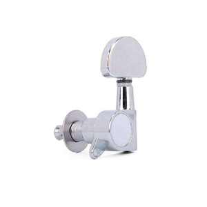 Chiavette Metalliche Classiche con Pomello Chiuso Finitura Cromata Senza Nichel per Chitarra Elettrica - Product Image 1