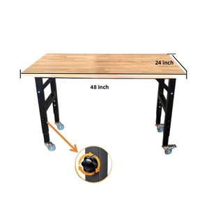 <span class=keywords><strong>Banco</strong></span> <span class=keywords><strong>de</strong></span> <span class=keywords><strong>Trabajo</strong></span> Plegable y Ajustable <span class=keywords><strong>de</strong></span> Alta Resistencia para Exteriores, con Ruedas Metálicas y Construcción <span class=keywords><strong>de</strong></span> Madera Dura, para Uso en Garajes, Hoteles y Patios - Product Image 3