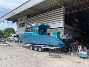 Bateau de pêche en aluminium soudé <span class=keywords><strong>Gospel</strong></span> 9m 29,5 pouces, yacht de croisière sportif, moteur hors-bord, navigation, tourisme, divertissement, loisirs en rivière - Product Image 3