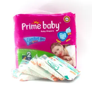 2024 Prime婴儿工厂品牌批发一次性尿布S尺寸PE背板PP胶带绒毛纸浆婴儿垫尿布