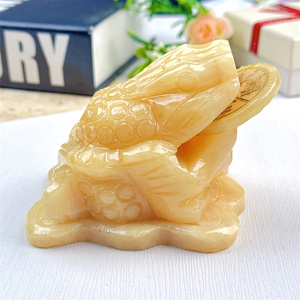 Popular <strong>Crystal</strong> Crafts Hot-sale Wholesale Price Yellow Calcite <strong>Toad</strong> for Luck Business - Product Image 2