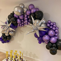 Lila und Silber Ballon-Set für Partydekoration