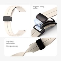 Compatible avec Xiaomi Band 9 Pro/8 Pro - Bracelet en silicone à boucle pliable et bracelet en silicone à boucle magnétique