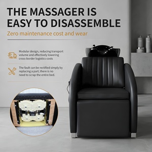 Fauteuil de lavage électrique de luxe Sulin avec repose-pieds motorisé et télécommande, unité de lavage des cheveux, mobilier de salon, vente directe d'usine - Product Image 3