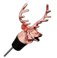 Vente en gros Tête de cerf de Noël Bouchon de vin Serveur de vins Bouchons de verseur Aérateur de verseur de vin de cerf pour Bar Restaurant à domicile