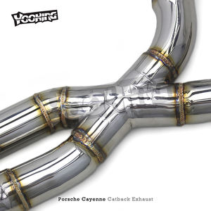 Système d'échappement Valvetronic en acier inoxydable pour PORSCHE Cayenne 957 3.6 4.8, tuyau d'échappement d'usine - Product Image 5