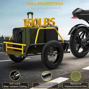 Remorque et chariot de vélo 2 en 1, remorque de vélo avec rotation à 360° ° Roue pivotante détachable à dégagement rapide avec pneu large 16"*3" - Product Image 3