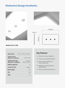 Lámpara de Techo LED Inteligente AIR para Sala de Estar con Sistema de Iluminación Dual - Product Image 3