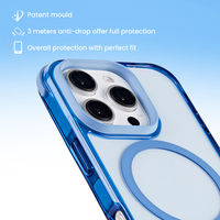 C & T Coque de téléphone transparente TPU + PC + TPE hybride magnétique antichoc sans fil de haute qualité pour 16 15 Pro Max