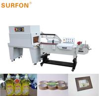Machine d'emballage électrique semi-automatique PLC pour bocaux, bouteilles, canettes en plastique, film POF, scelleuse en L, four de rétraction thermique pour aliments et boissons