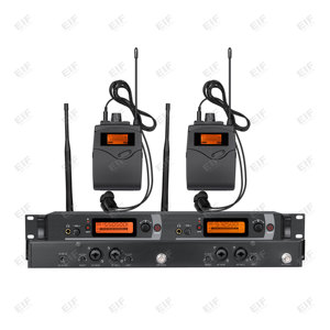 OEM EIF DS300 High Quality Dual Channel Wireless In Ear Monitor System Lightweight Professional IEM with XLR for Performance - Product Image 2