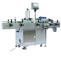 Machine d'étiquetage automatique électrique pour bouteilles rondes, bocaux et bouteilles de vin avec moteur PLC, emballages en carton en bois
