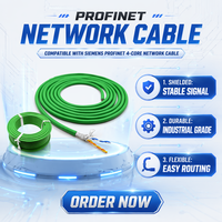 Kabel Ethernet PROFINET Industri 4 Inti Terperisai Cat5e 22AWG untuk Komunikasi Jaringan PLC dan Otomasi