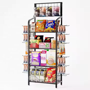 Cửa hàng tiện lợi hàng tạp hóa bán lẻ Snack kẹo khoai Tây Chip thực phẩm mềm uống nước giải khát chai nước trái cây kim loại lưới hiển thị đứng giá - Product Image 4