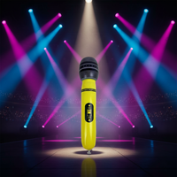 Microphone gonflable 3D en PVC écologique personnalisé, jouet gonflable, accessoire de scène pour la décoration de fête d'anniversaire d'enfants, célébration d'événements