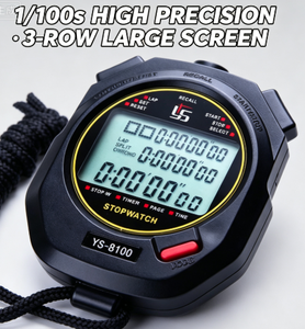 <span class=keywords><strong>Chronomètre</strong></span> sportif numérique série YS-810, précision 1/100 de seconde, mémoire 10-120 tours, étanche, minuteur électronique pour l'entraînement de course à pied - Product Image 3
