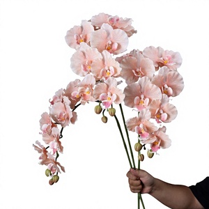 Orchidée Phalaenopsis à 9 têtes, texture filmée, pour <span class=keywords><strong>d</strong></span>écoration florale de mariage, centre de table haut de gamme pour la maison et la salle à manger, artificielle - Product Image 1