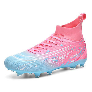 Bottes de football de haute qualité chaussures de football pour hommes chaussures de football anti-entraînement chaussures de football en plein air chaussures à crampons à cheville haute - Product Image 3