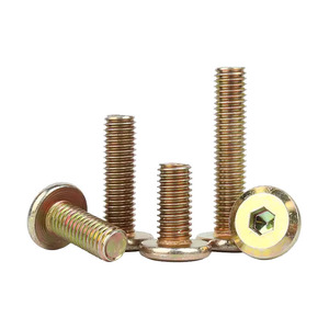 Chamfered Internal Hexagon Flat Head Screws M6 M8 Zinc Plated Carbon Steel Fasteners For Metal Construction Industry - Product Image 2