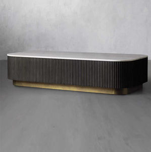 Luxury Livingroom Coffee <b>Tables</b> Modern Fluted Design <b>Stone</b> <b>Top</b> Coffee <b>Tables</b> - Product Image 4