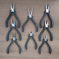 Pince à bec effilé multi-usages à mâchoires dentées, outils de précision pour la fabrication de bijoux, la réparation de lunettes, le gainage de fils et le bricolage