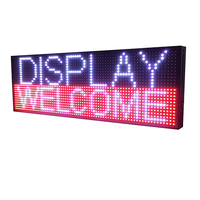 Layar LED P10 Besar 39x14 inci untuk Luar Ruangan, Tampilan Warna Penuh, Teks Bergulir, Dapat Diprogram, Layar LED untuk Tampilan Selamat Datang