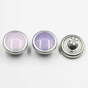 High Quality 13mm Spring Pearl Metal Snap Buttons Custom Eco Jeans Buttons Shape Shank Style Beaded Decoration China Supplier