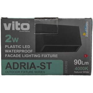 Lumière d'extérieur Vito 2W 90Lm 4000K, lumière naturelle pour marches - Product Image 2