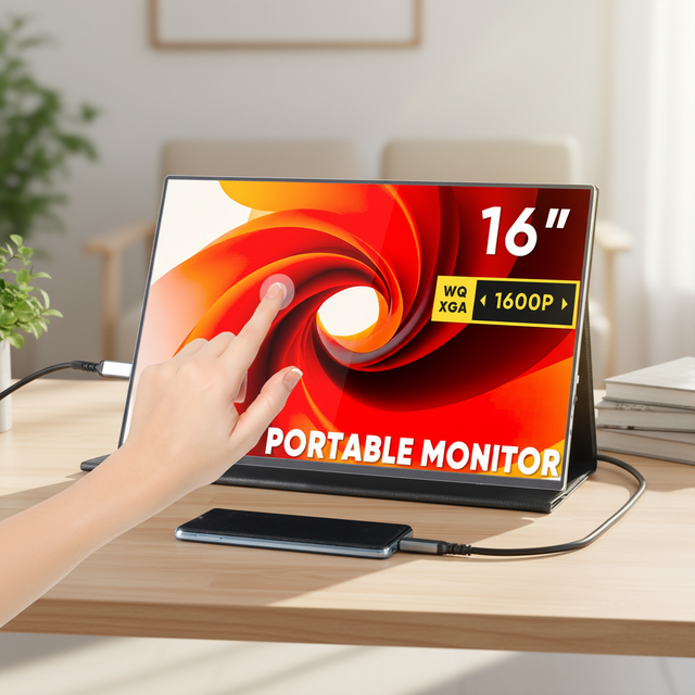 New SIBOLAN ODM OEM 16-Inch 16:10 2.5K LED IPS Panel Capacitive Touchscreen Business Series Portable Laptop Monitor USB