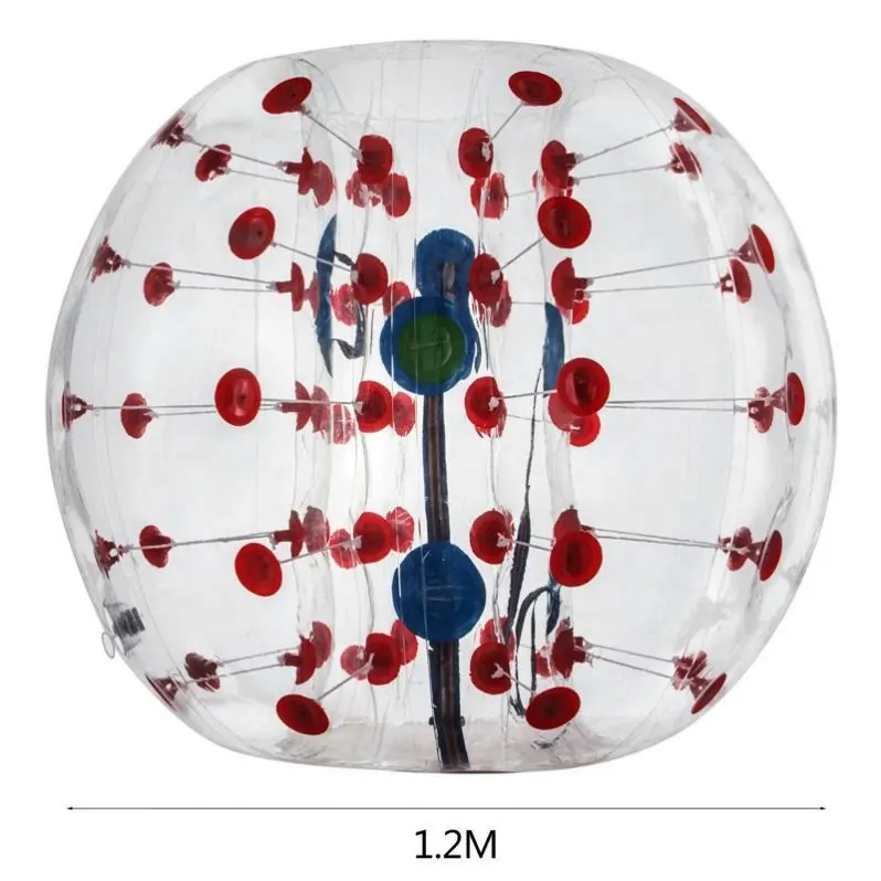 성인 TPU / PVC 몸 Zorb 풍부한 공 한 벌 판매를 위한 착색된 점 풍부한 공을 가진 팽창식 거품 축구 축구 공