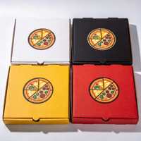 Boîtes à pizza miniatures de type tiroir, biodégradables, impression offset, design personnalisé, emballage en papier de qualité alimentaire, fournisseur en gros