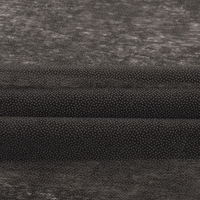 Tissu d'entoilage fusible non tissé à point unique en polyester noir 35 g/m²