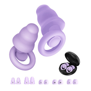 Custom Logo 5 Size Quiet Sleeping Earplugs Noise Reduction Soundproof Memory Foam Filter Silicone Ear <b>Plugs</b> for Sleep - Product Image 1