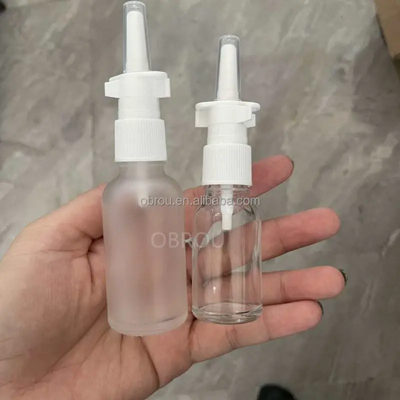 空の詰め替え可能なピンクブラウンブラックホワイトグリーン5ml 10ml 15ml 30ml 50ml 100mlガラス鼻鼻リンスウォッシュスプレーボトルボトル