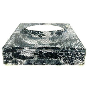 Bol à bonbons <span class=keywords><strong>en</strong></span> acrylique noir à la réglisse, <span class=keywords><strong>design</strong></span> personnalisé Alexandra Von Furstenberg, décoration d'intérieur attrayante - Product Image 3