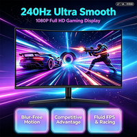 Monitor Curvo R1500 da 27 Pollici con Logo Personalizzato, 240Hz, 1ms, Schermo VA 1920x1080 FHD per Importatori di Elettronica di Consumo e Catene di Negozi