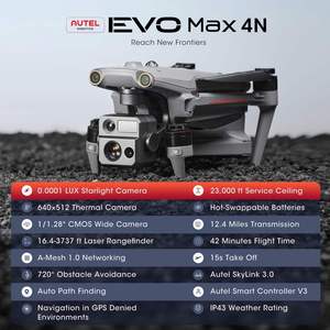 โดรน Autel Robotics EVO MAX Series 4T/4N ระดับมืออาชีพ พร้อมกล้องถ่ายภาพความร้อน มีจำหน่ายในราคาขายส่ง - Product Image 2