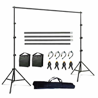 Stand Backdrop Modular Grosir 10x8ft (LxT) untuk Studio Foto, Stand Latar Belakang yang Dapat Disesuaikan untuk Pesta, Acara, Dekorasi Pernikahan