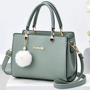 Stylish and Elegant <b>Handbag</b> Generous and Versatile Shoulder Bag Large Capacity Plush Pendant Messenger Tote Bags for Women Hand - Product Image 6