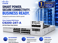 Commutateur réseau géré empilable Catalyst 9200 à 24 ports avec QoS et SNMP, capacité de 128 Gbps, C9200-24T-A