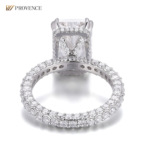 Custom 18k gioielli in oro cuscino da laboratorio DEF Cut VVS laboratorio cresciuto anello di fidanzamento di lusso donna anello di diamanti oro anello di nozze - Product Image 3