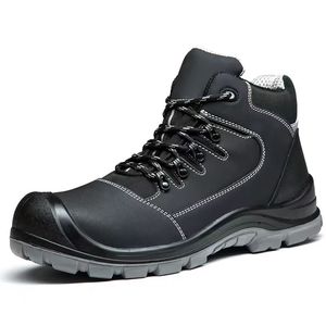 2024 nuovo arrivo scarpe antinfortunistiche in pelle di buona qualità stivali <span class=keywords><strong>HRo</strong></span> antiscivolo suola in PU alta stivale da lavoro alla caviglia S3 - Product Image 1