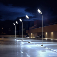 Lampadaire solaire LED monocristallin haute luminosité IP65 étanche en ABS pour extérieur avec télécommande