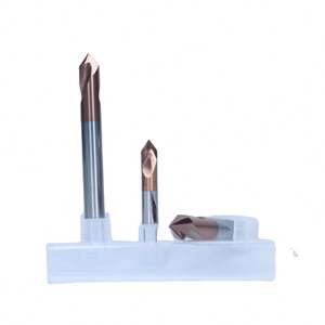 ZY/OEM Fraise à bout sphérique en acier au tungstène de haute qualité 8 mm, 60 degrés, 2 lames, revêtement nano bleu, outil de chanfreinage, ODM OEM, emballé - Product Image 2