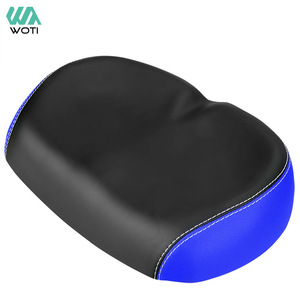 Yueli Coussin de selle de vélo noir bleu confortable et absorbant les chocs pour VTT, utilisation unisexe pour adultes - Product Image 1
