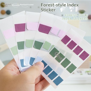 Sen Color Index Tabs Easy Tear Classification Label Stickers Ins Style Adhesive Writable Memo Marker Stickers Customizable - Product Image 2