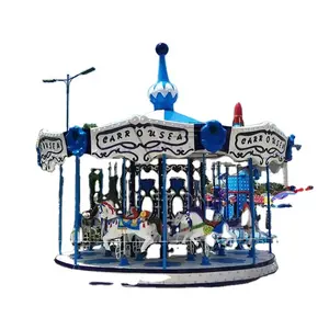 IFD High Quality Amusement Park Rides Luxury Fiberglass Carousel Horses Mechanics