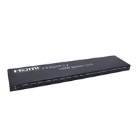 Répartiteur V2.0 1x16 4K HDMI2.0 HDCP2.2 avec extension IR, gestion EDID, RS232, microphone coaxial, conducteur en cuivre pur PVC, noir
