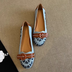 <span class=keywords><strong>Scarpe</strong></span> Basse da Donna in Denim con Cinturini e Fibbia, Modello Mary Jane Slip-On, Produzione Personalizzata - Product Image 3