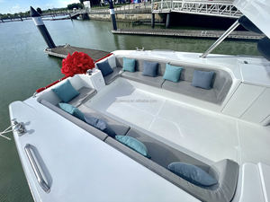 Barco de aluminio de lujo con diseño de yate, casco de aluminio de grado marino, barco de pesca con cabina, eficiente en consumo de combustible, para crucero ocioférico en el océano. - Product Image 3